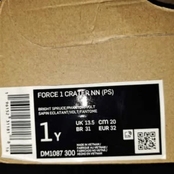 Nike Force 1 Crater Next Nature (PS) shoes in the "Bright Spruce/Phantom/Volt" - Picture 3 of 4